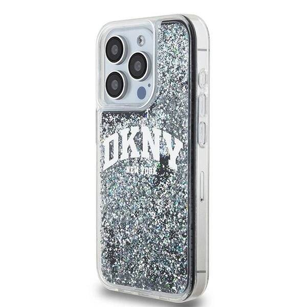 DKNY Liquid Glitter Big Logo iPhone 13 Pro / Hülle - Schwarz-1