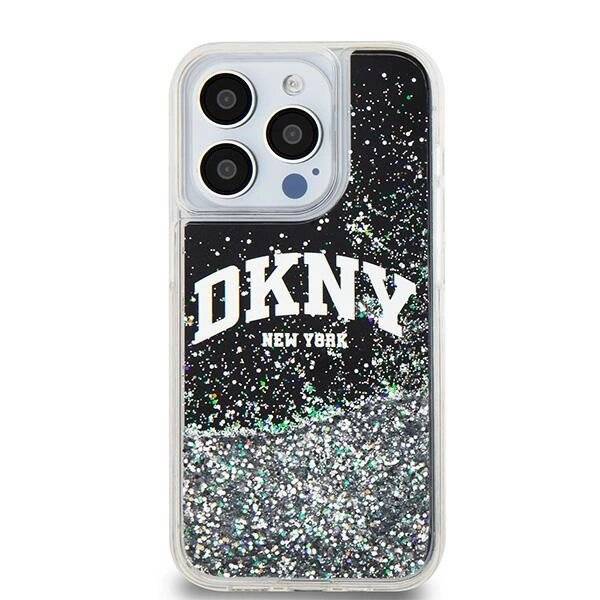 DKNY Liquid Glitter Big Logo iPhone 13 Pro / Hülle - Schwarz-2