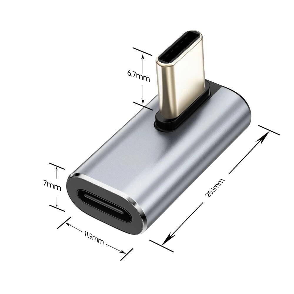 Preisbild für Tech-Protect Ultraboost AA03 USB-C Winkeladapter - Grau