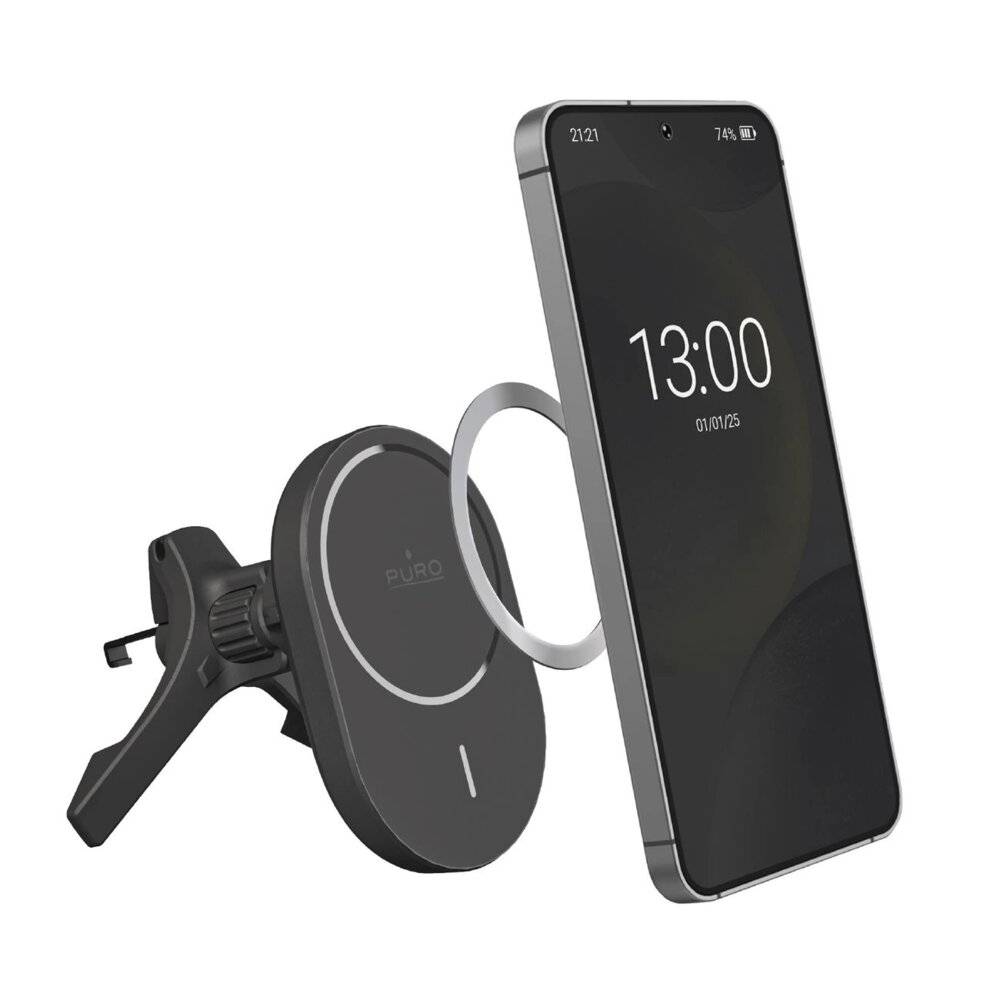 Puro Autohalterung Qi2 Ladegerät, MagSafe Kompatibel - Schwarz-1