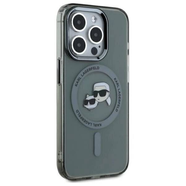 Karl Lagerfeld KLHMP15XHLSKCK iPhone 15 Pro Max 6,7″ schwarz/schwarzes Hardcase IML Metal-1
