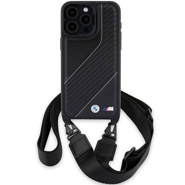 BMW M Edition Carbon Stripe & Strap Hülle iPhone 15 Pro Max – Schwarz-5