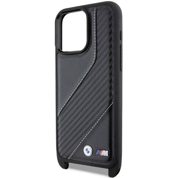 BMW M Edition Carbon Stripe & Strap Hülle iPhone 15 Pro Max – Schwarz-4