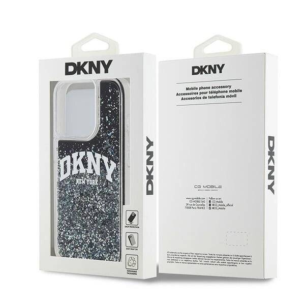 DKNY Liquid Glitter Big Logo iPhone 13 Pro / Hülle - Schwarz-4