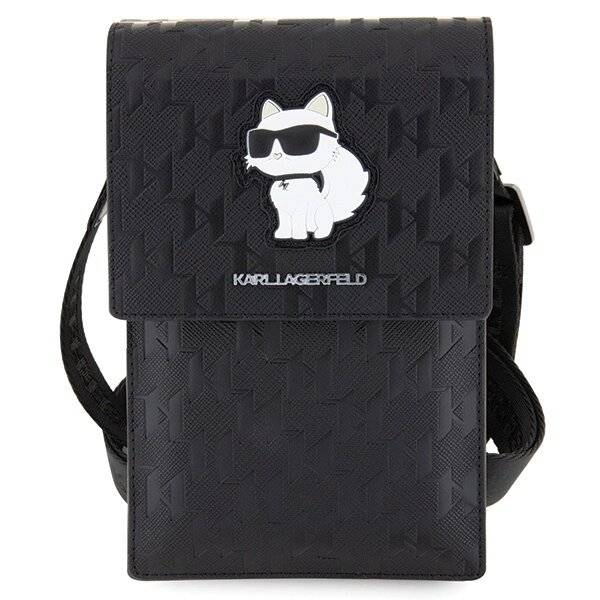 Preisbild für Karl Lagerfeld Case KLWBSAKHPCK Handtasche – Schwarzes Saffiano-Monogramm Choupette