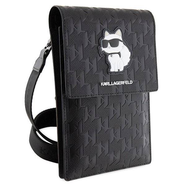 Symbolbild für Karl Lagerfeld Case KLWBSAKHPCK Handtasche – Schwarzes Saffiano-Monogramm Choupette
