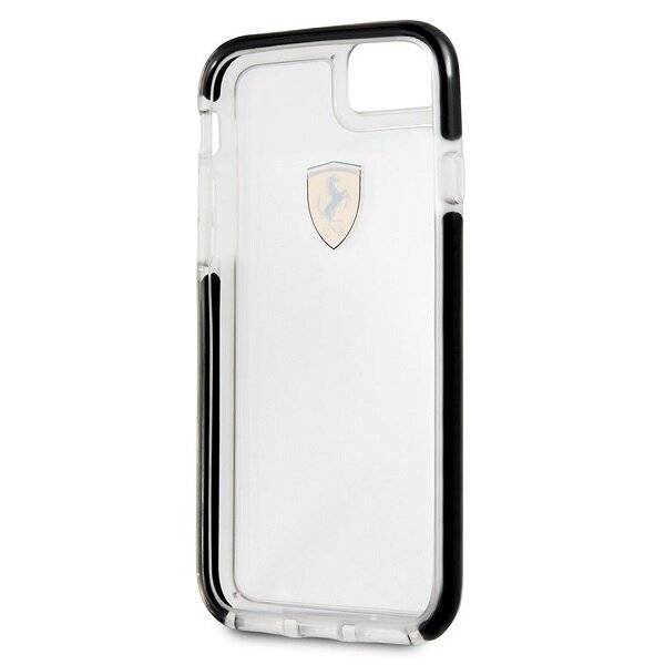 Ferrari - Racing Shockproof - Handyhülle - iPhone 7, 8 - Transparent/ Schwarz-2