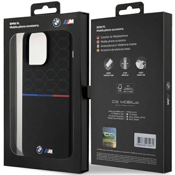 BMW M Silicone Pattern MagSafe Hülle iPhone 15 Pro Max – Schwarz-1