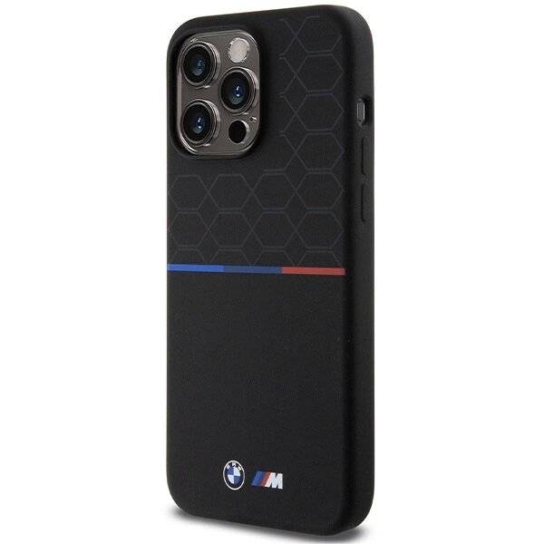 BMW M Silicone Pattern MagSafe Hülle iPhone 15 Pro Max – Schwarz-2