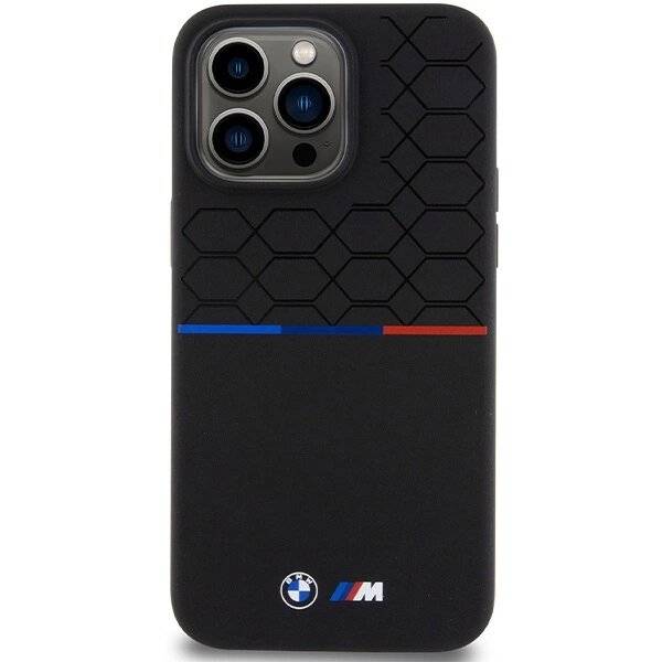 BMW M Silicone Pattern MagSafe Hülle iPhone 15 Pro Max – Schwarz-3
