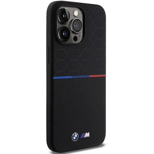 BMW M Silicone Pattern MagSafe Hülle iPhone 15 Pro Max – Schwarz-4