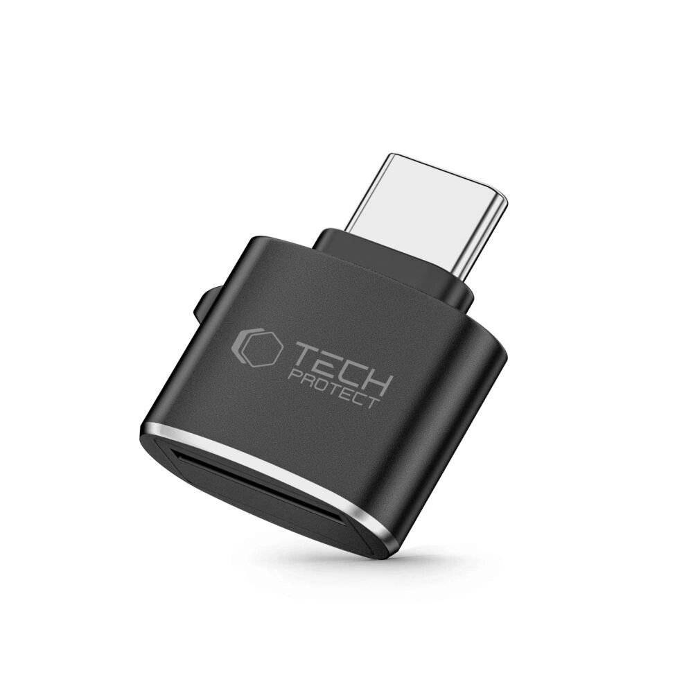 Tech-Protect UltraBoost Adapter microSD-Kartenleser USB-C - Schwarz-1