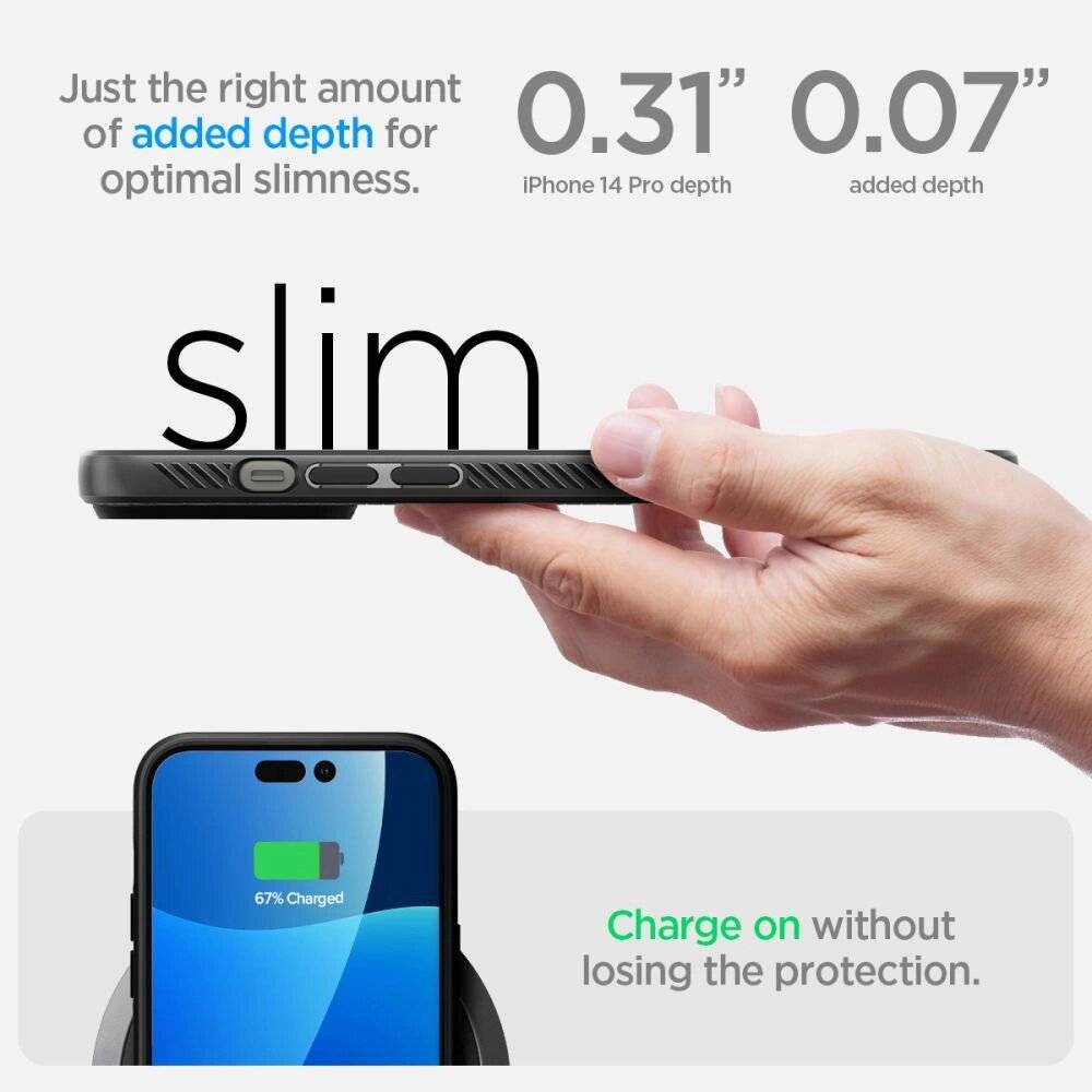 Spigen Liquid Air Hülle iPhone 14 Pro – Mattschwarz-1