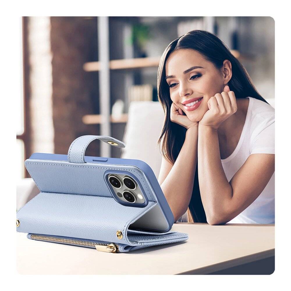 Dux Ducis Lawa Lederhülle iPhone 15 Pro - Blau-1