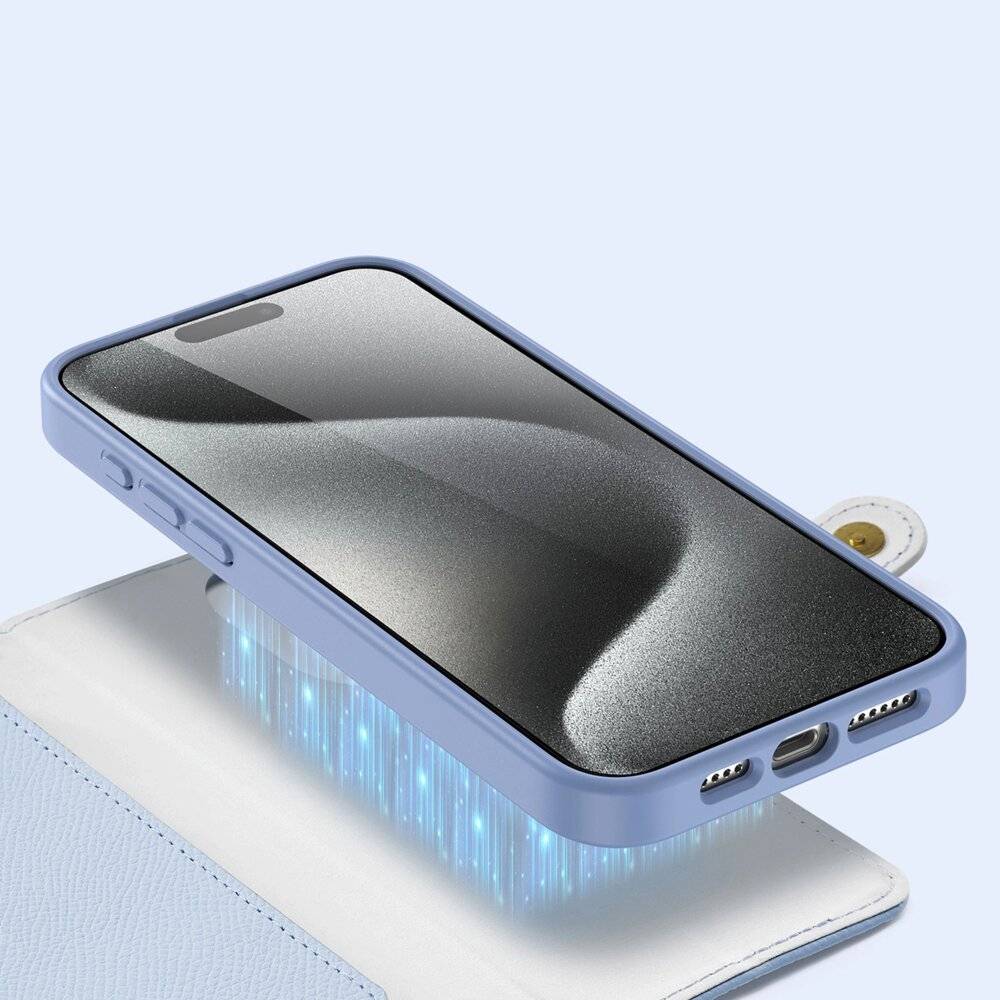 Dux Ducis Lawa Lederhülle iPhone 15 Pro - Blau-4