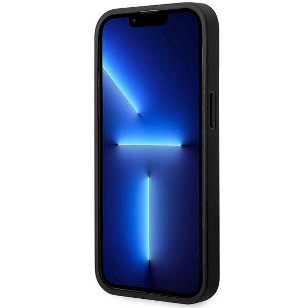 Hülle BMW BMHMP14L22RFGK iPhone 14 Pro 6.1″ schwarz/schwarz Leder Rautenmuster MagSafe-4