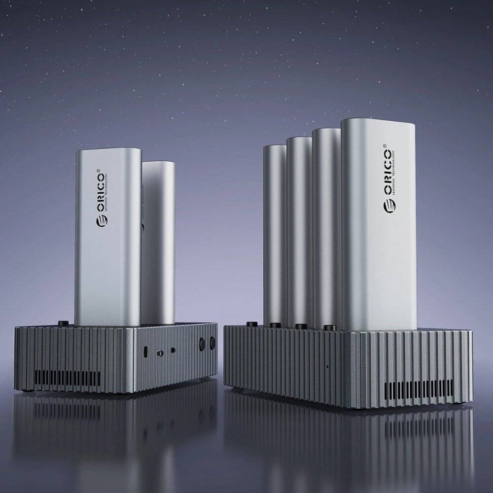 Symbolbild für Orico IT48N-C 4-Disk-Dockingstation M.2 NVME-Klonfunktion - Grau