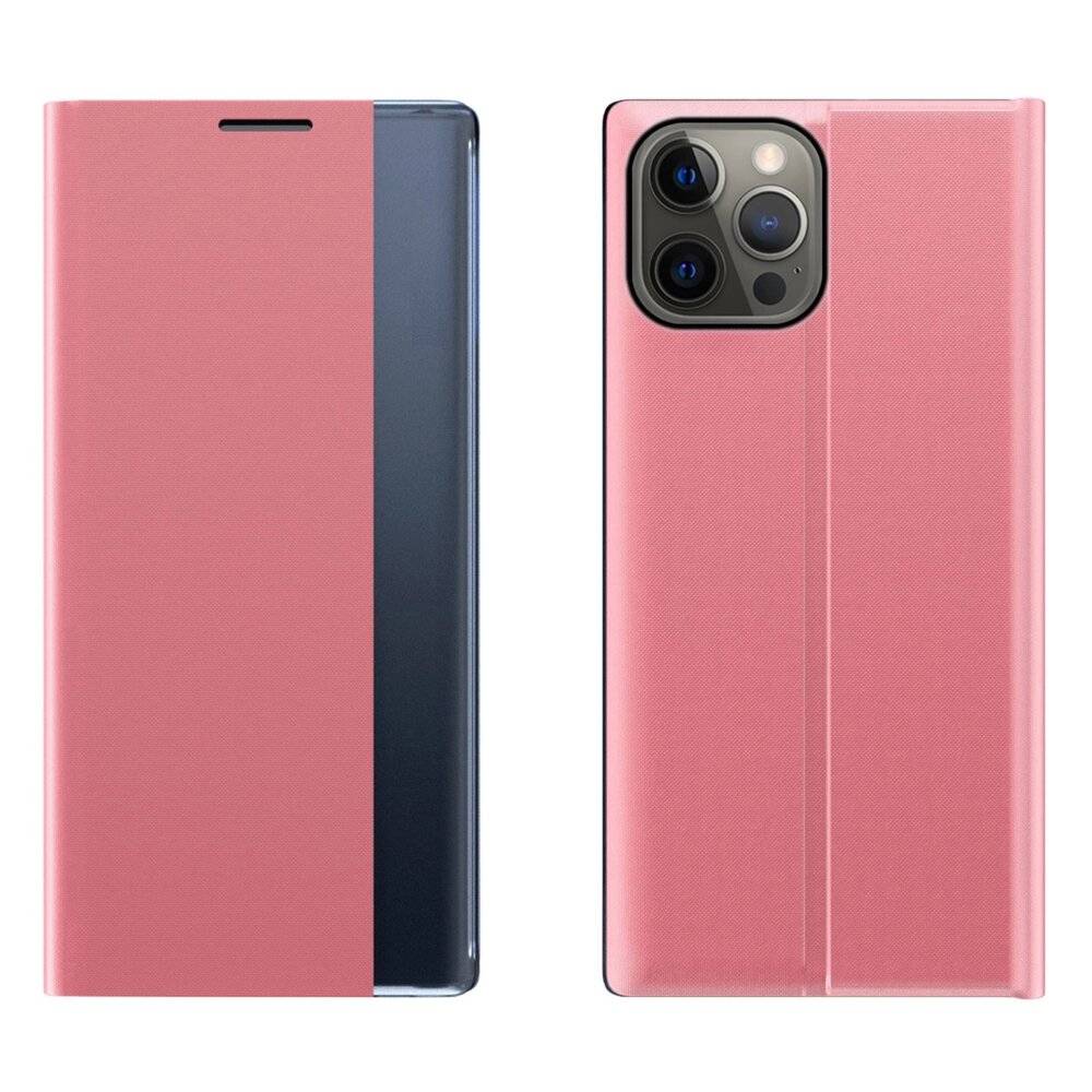 Sleep Case Booktype Smart Schutzhülle Aufklappbare Hülle iPhone 13 Pro Max rosa-5
