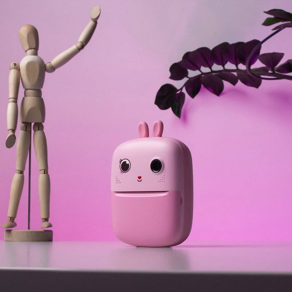 Mini-Thermodrucker Kinder Kamera Camcorder - Rosa-3