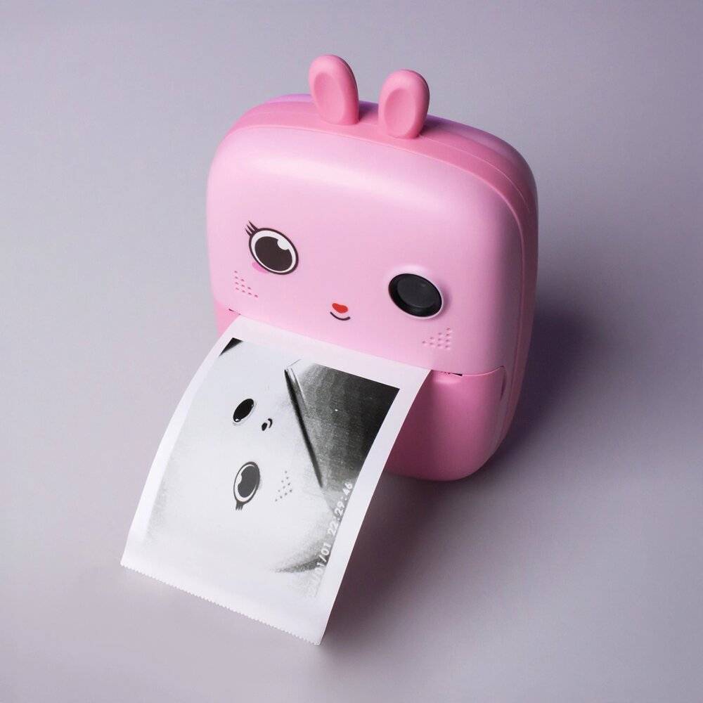 Mini-Thermodrucker Kinder Kamera Camcorder - Rosa-4