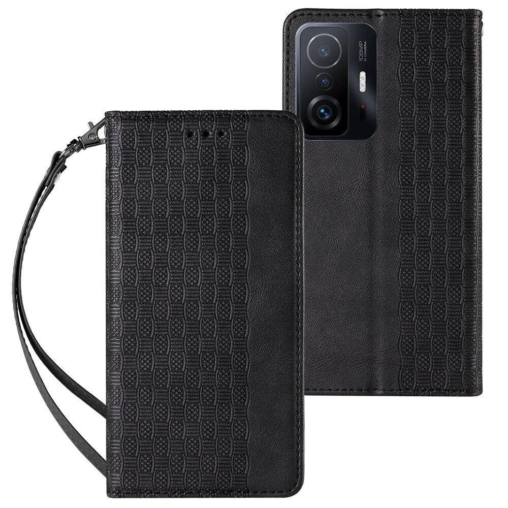 Magnetband-Hülle Xiaomi Redmi Note 11 Pro Pouch Wallet + Mini-Lanyard-Anhänger Schwarz-3
