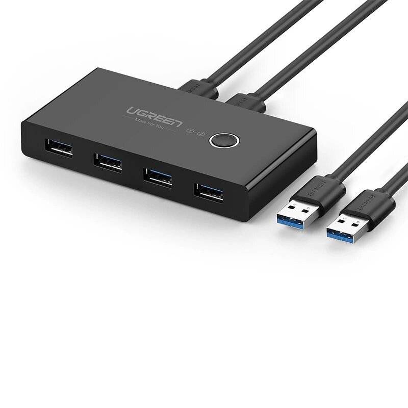 Ugreen Switchbox HUB Switch 4x USB 3.2 Gen 1 USB-Splitter zwei Computer schwarz US216 30768-2