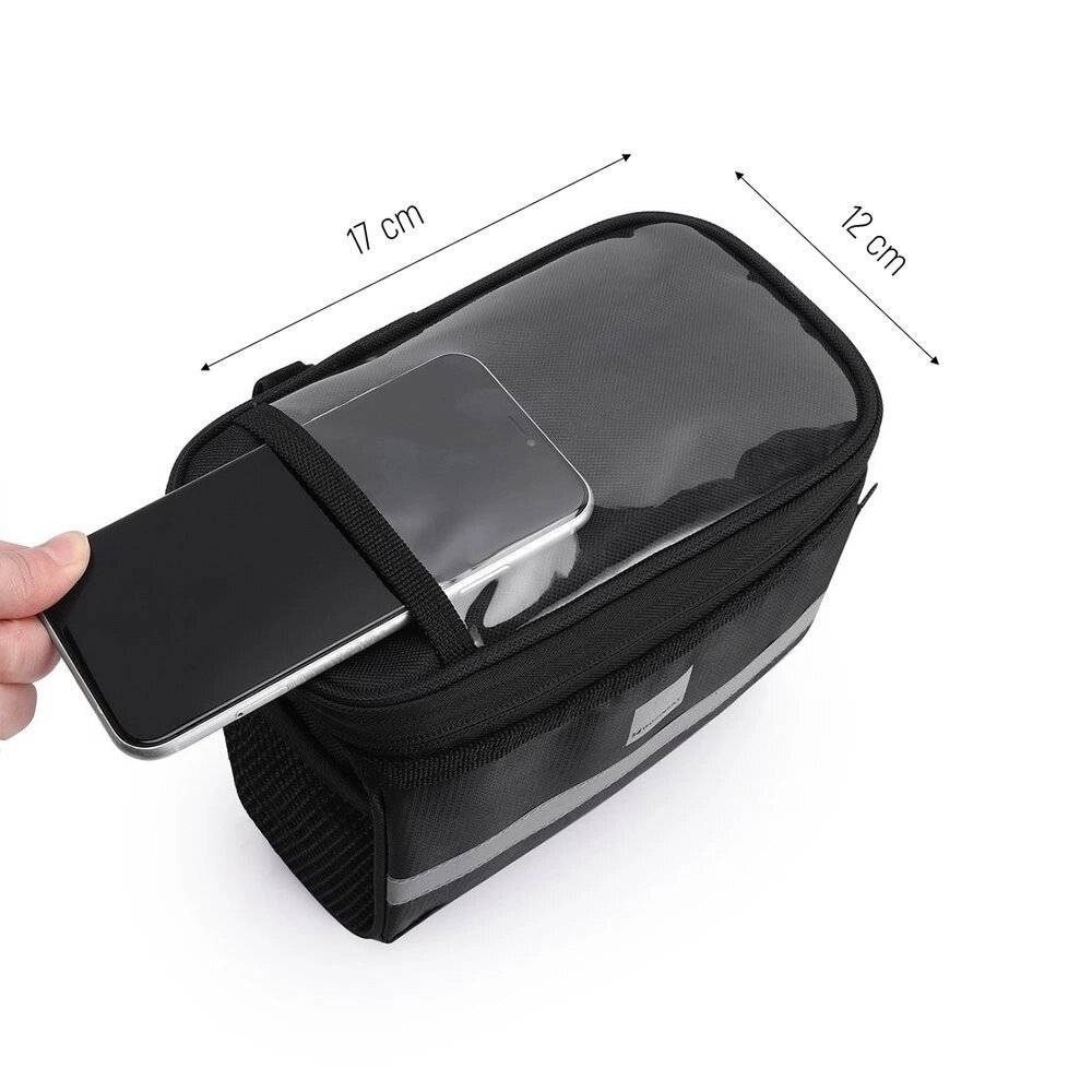 Wozinsky Fahrradlenkertasche Handytasche 2l schwarz WBB12BK-2