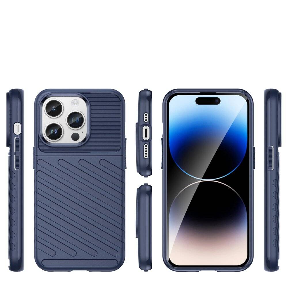 Thunder Case iPhone 14 Pro blaue gepanzerte Hülle-3