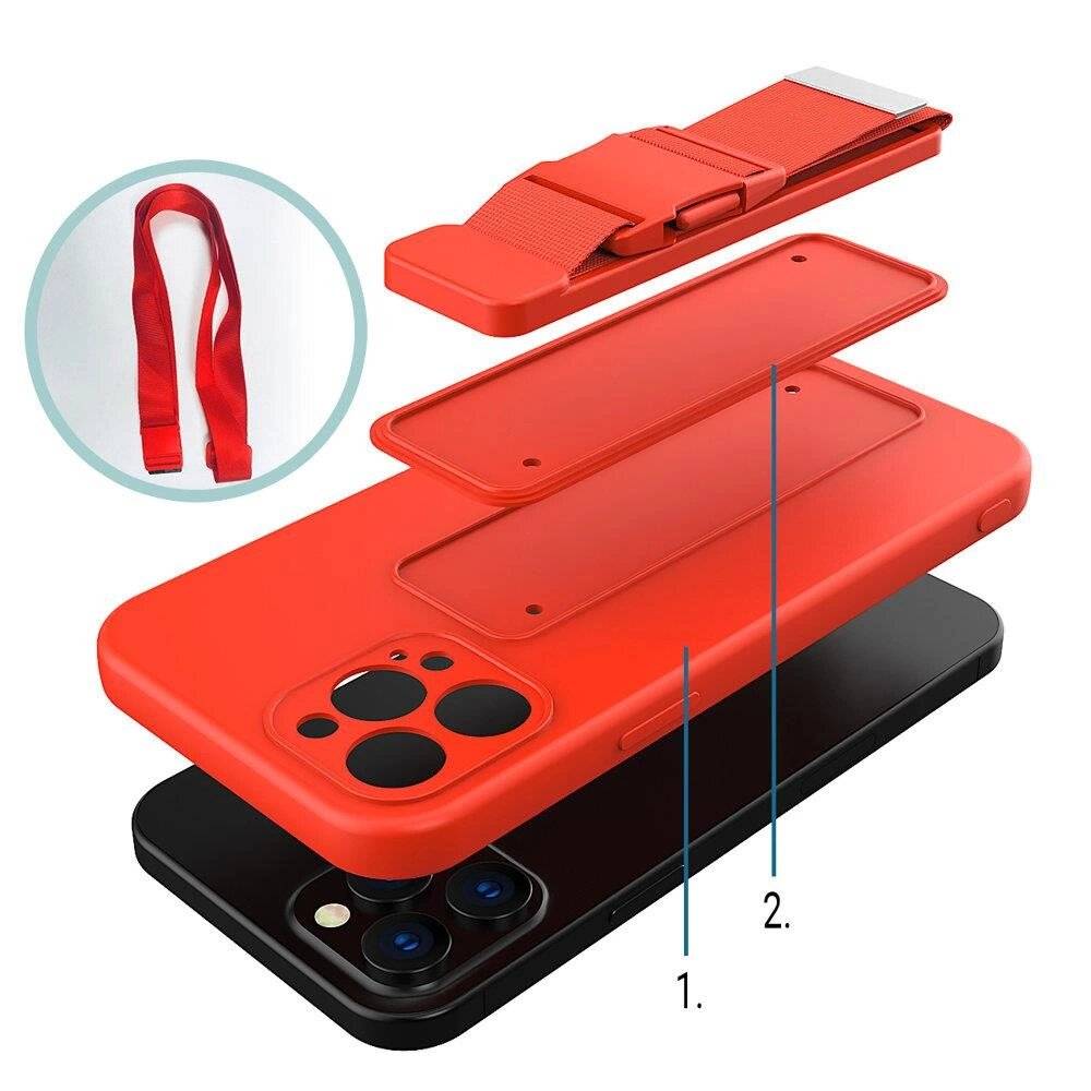 Seilhülle Gelhülle einer Kette Lanyard Tasche iPhone 11 Pro hellblau-4