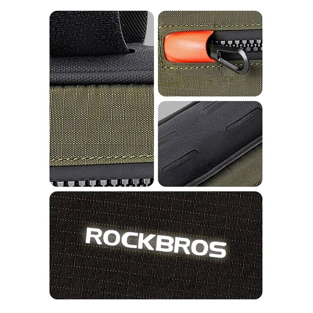 Rockbros 30120079001 Fahrradtasche 1,7 l Rahmen – Grün Schwarz-3