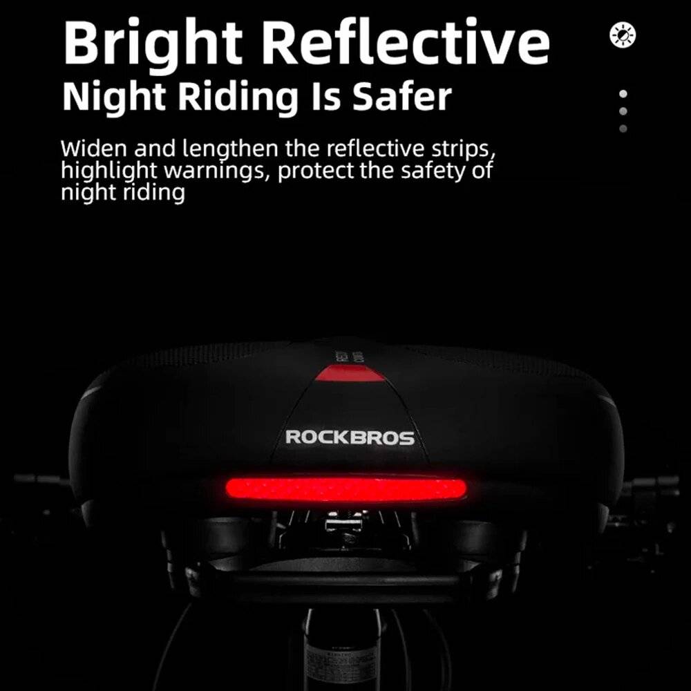 Rockbros AQ-6090R Fahrradsattel – Schwarz Rot-2