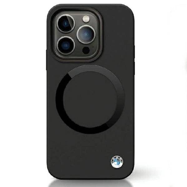BMW BMHMP14LSILBK2 Hülle iPhone 14 Pro – schwarz Signature Liquid Silicone MagSafe-4