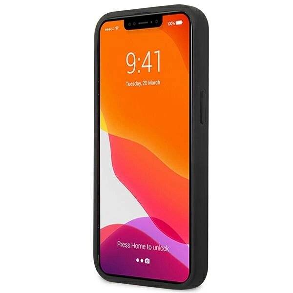 AMG AMHCP14SDOLBK iPhone 14 6.1″schwarz / schwarz Hardcase Leder Hot Stamped-4