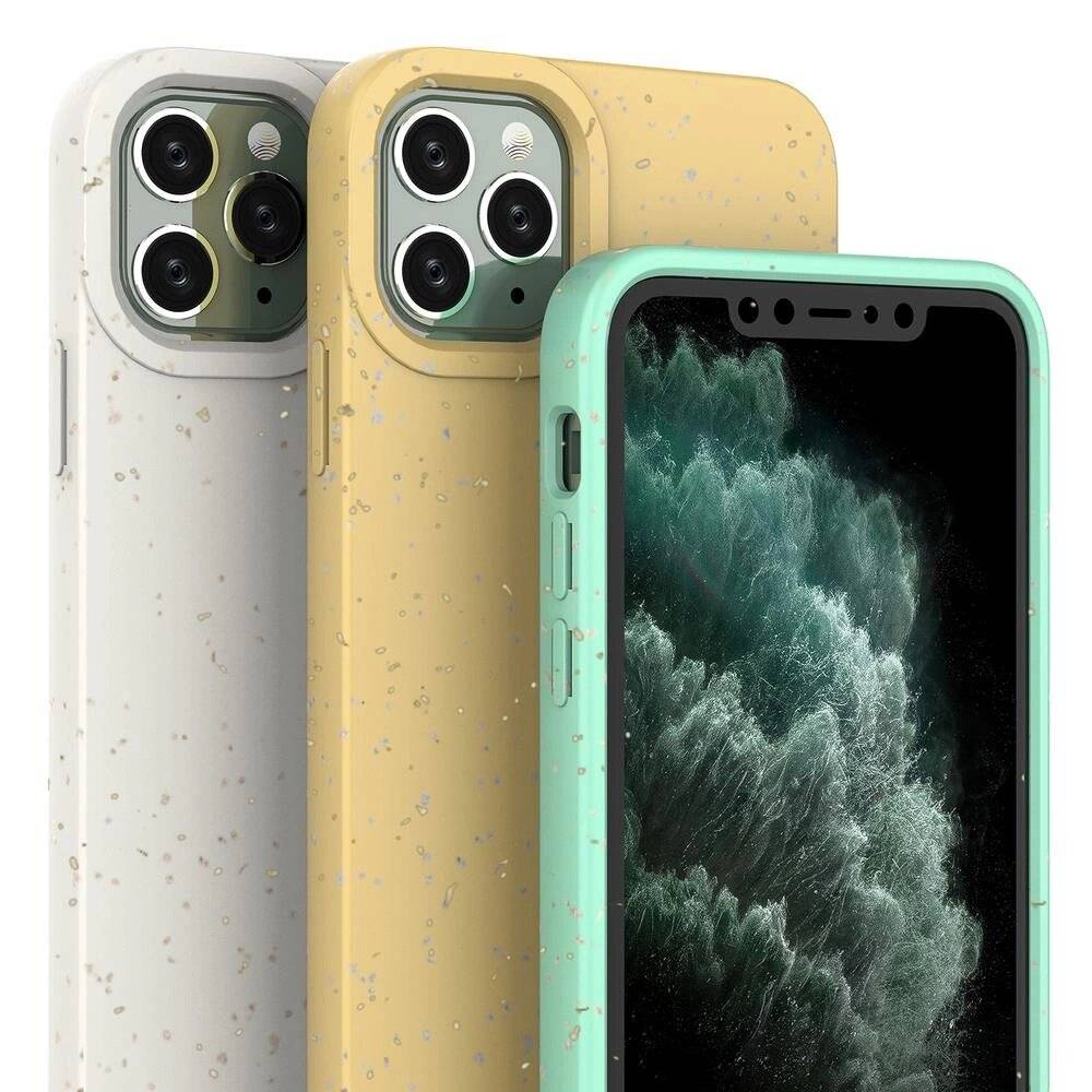 Eco Case Hülle iPhone 11 Pro Max Silikonhülle Handyhülle Gelb-2