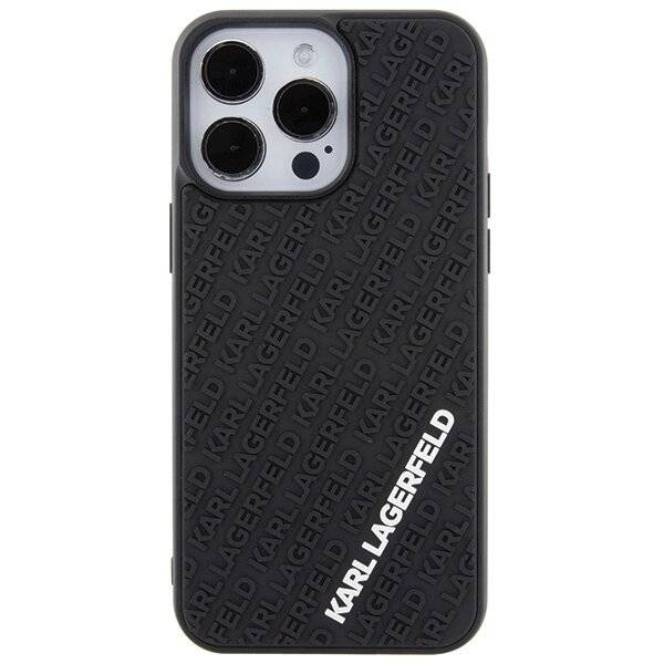 Karl Lagerfeld 3D Rubber Multi Logo Hülle iPhone 15 Pro Max – Schwarz-3