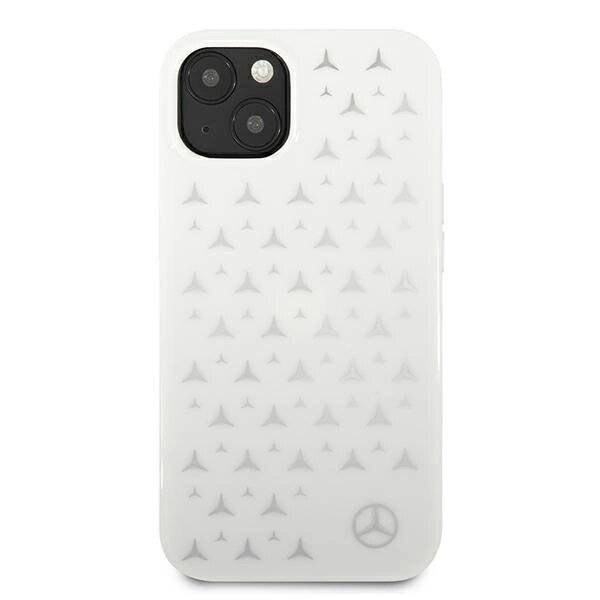 Mercedes MEHCP13MESPWH iPhone 13 6.1" weiß/weißes Hardcase Silber Sterne Muster-3