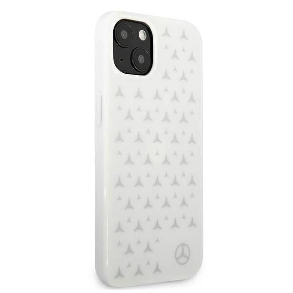Mercedes MEHCP13MESPWH iPhone 13 6.1" weiß/weißes Hardcase Silber Sterne Muster-4