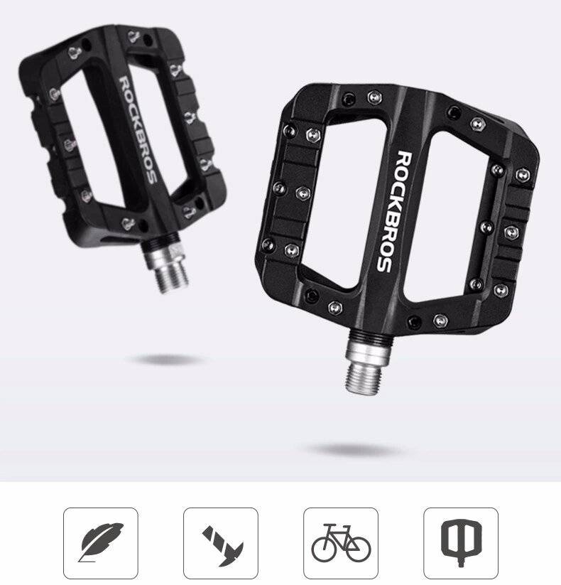 Rockbros 2017-12CBK Nylon-Fahrradpedal-Set – Schwarz-2