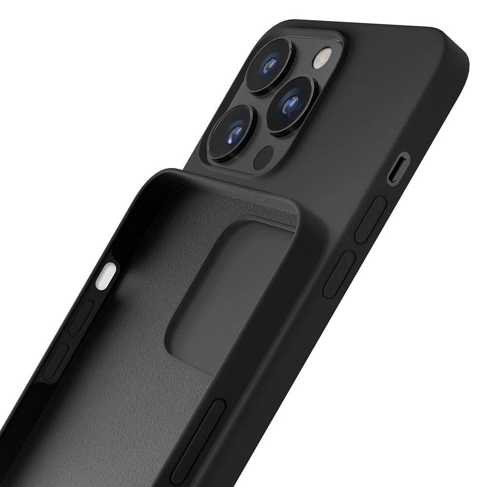 iPhone 13 Pro Max Serie 3mk Silikonhülle - Schwarz-4
