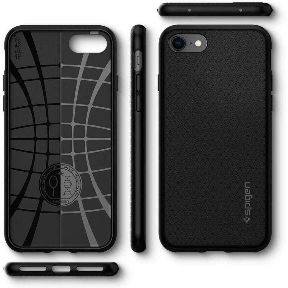 Spigen Liquid Air Hülle iPhone 7 / 8 SE 2020 2022 – Schwarz-1