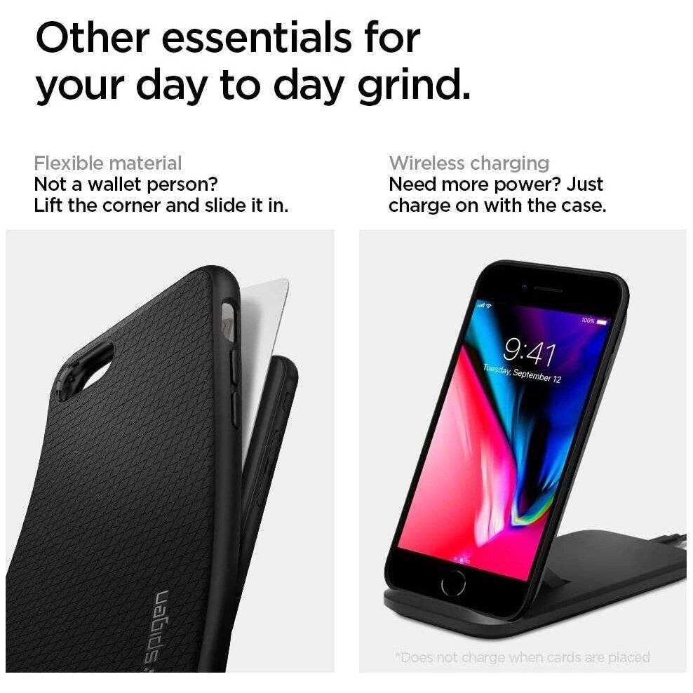 Spigen Liquid Air Hülle iPhone 7 / 8 SE 2020 2022 – Schwarz-4