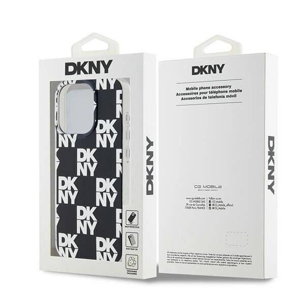 DKNY IML Checkered Mono Pattern Hülle iPhone 15 Pro – Schwarz-1