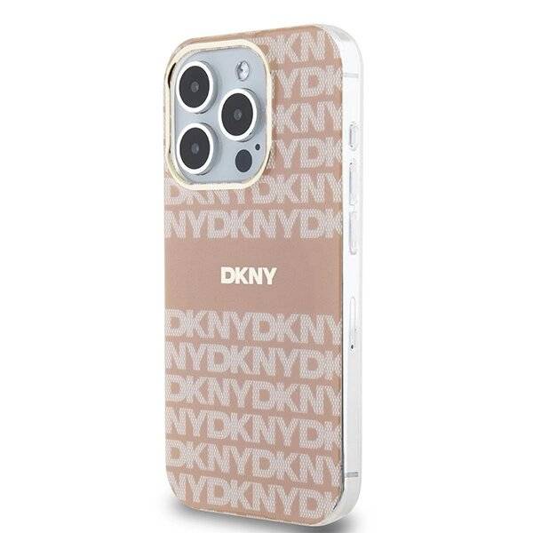 DKNY IML Mono & Stripe MagSafe Hülle iPhone 14 Pro Max – Rosa-1