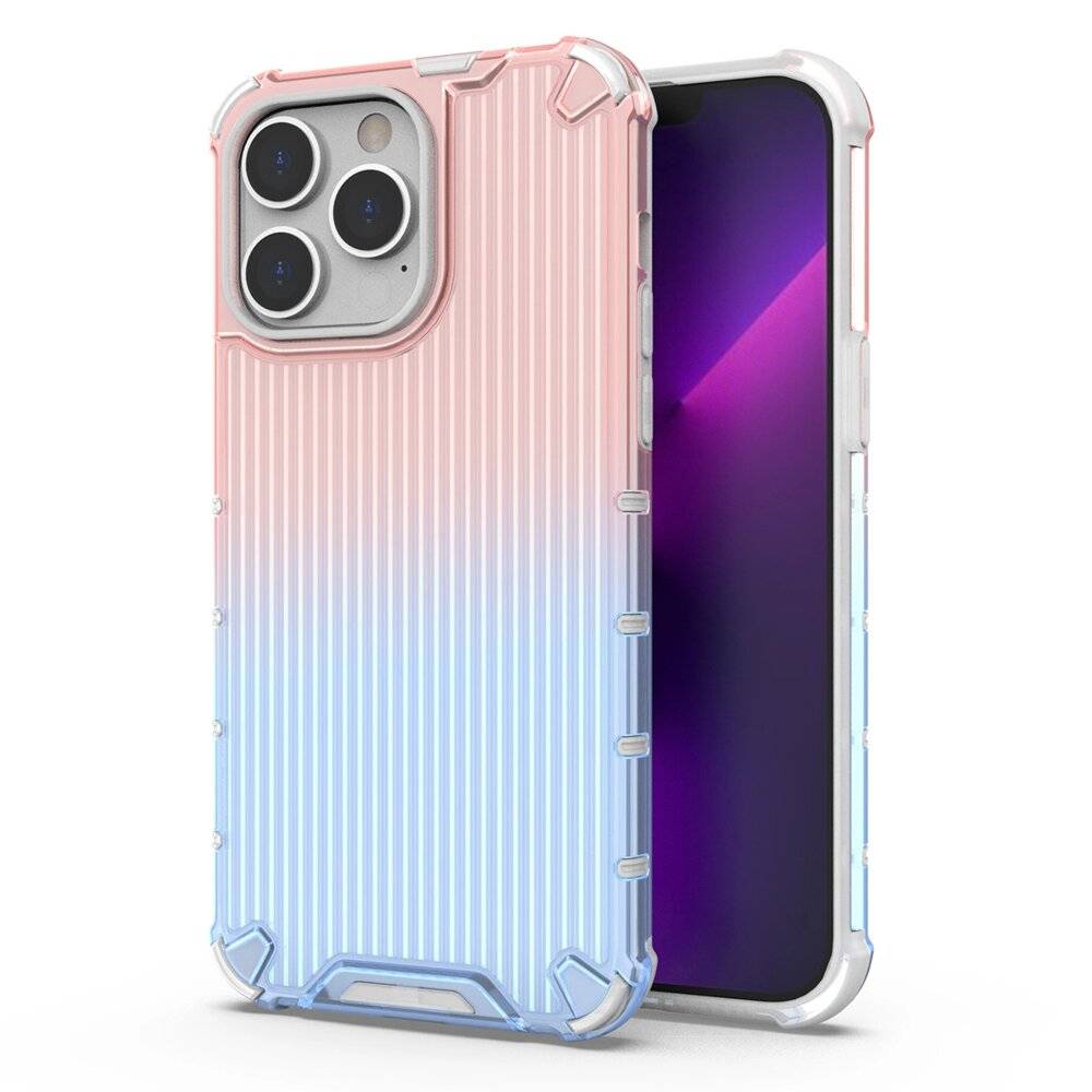Ombre Protect Case iPhone 14 Pro Max rosa blaue gepanzerte Hülle-5