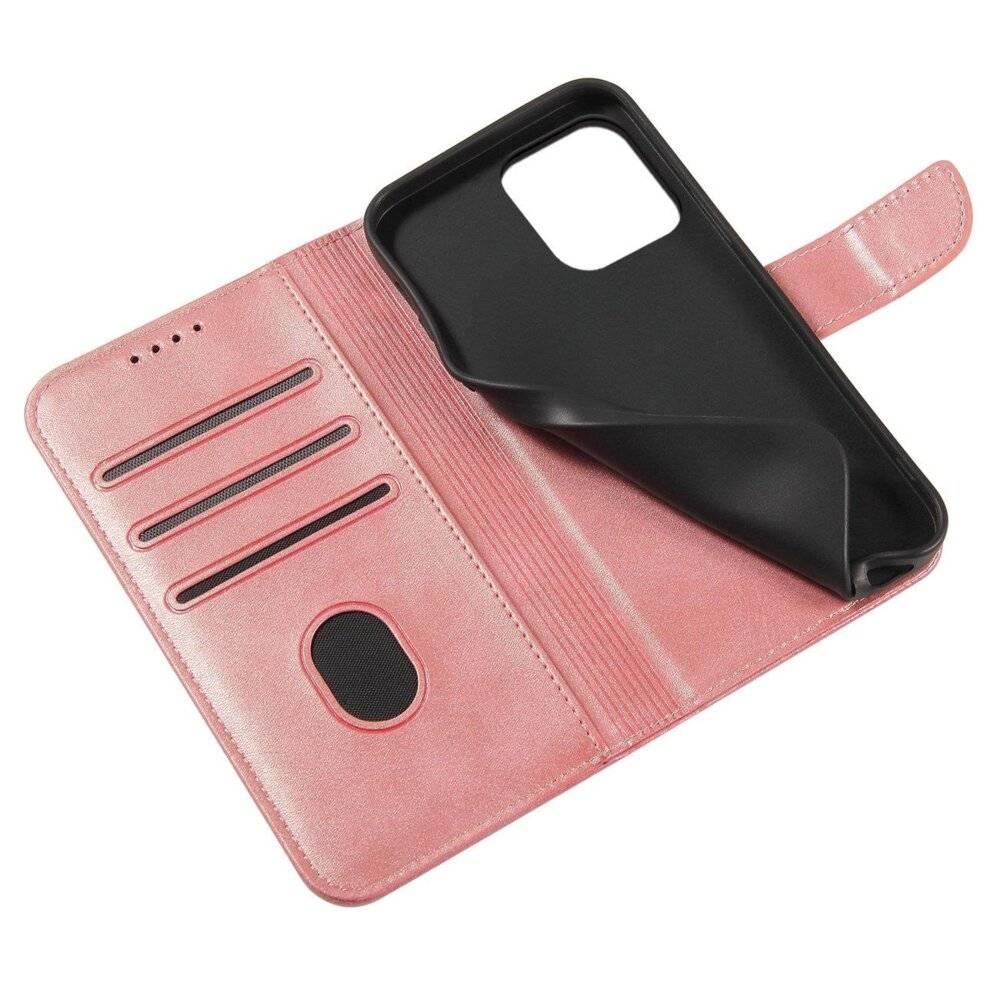 Brieftaschen-Hülle Ständer iPhone 15 Plus Magnethülle – Rosa-4
