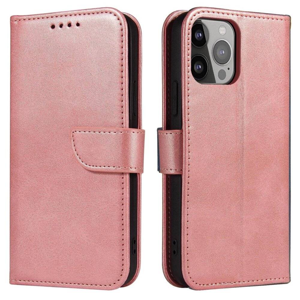 Symbolbild für Brieftaschen-Hülle Ständer iPhone 15 Plus Magnethülle – Rosa