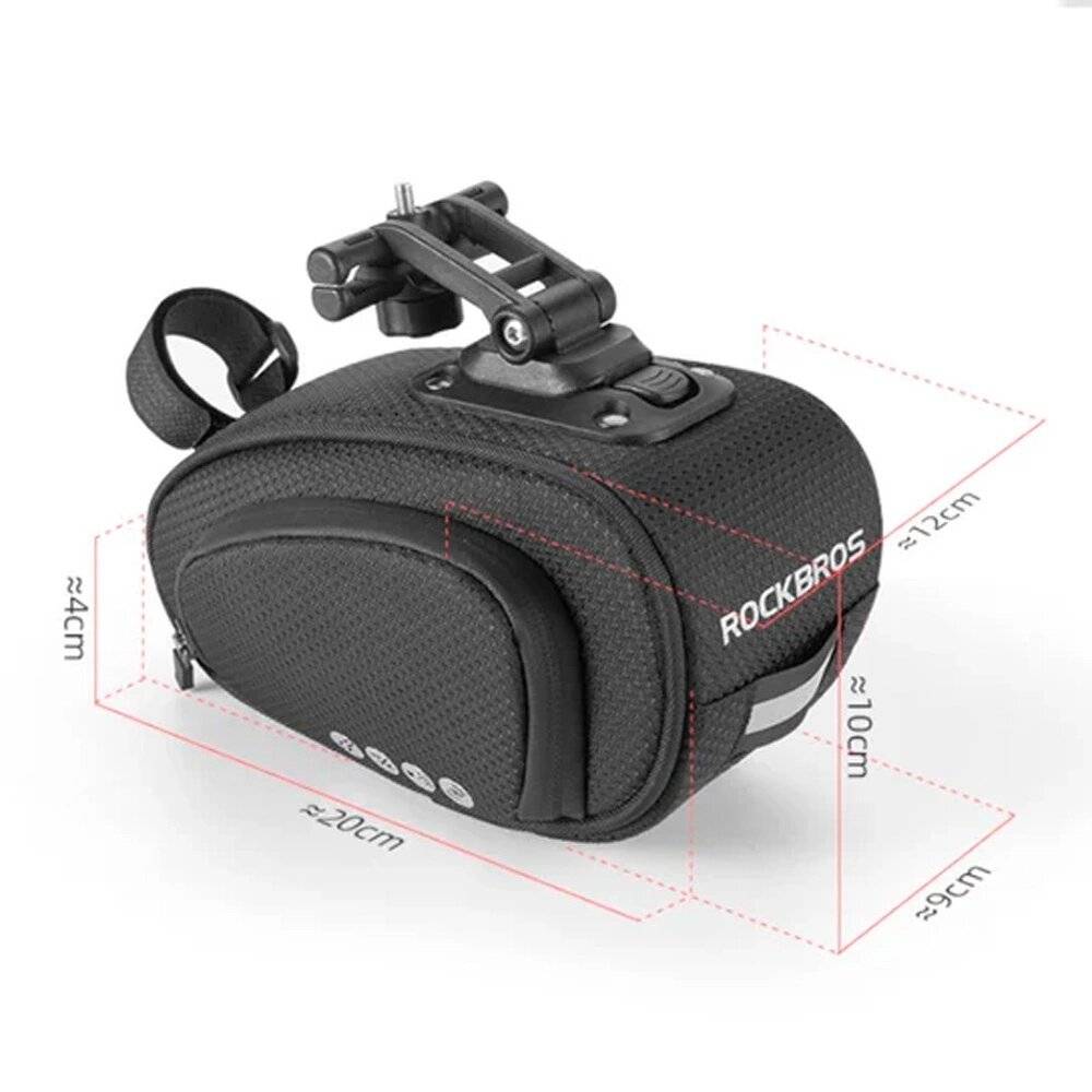 Rockbros C40 Fahrradtasche unter Sattel – schwarz-3