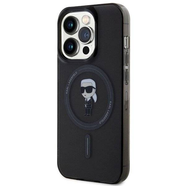Karl Lagerfeld KLHMP15XHFCKNOK iPhone 15 Pro Max 6,7″ schwarz/schwarzes Hardcase IML Ikonik-1