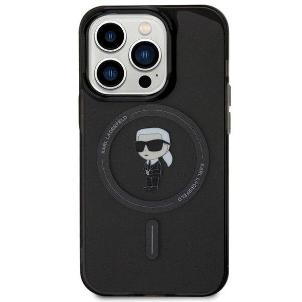 Karl Lagerfeld KLHMP15XHFCKNOK iPhone 15 Pro Max 6,7″ schwarz/schwarzes Hardcase IML Ikonik-2