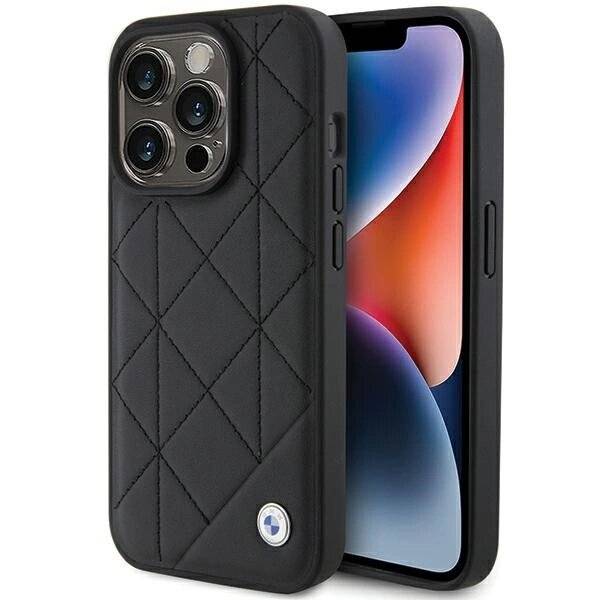 BMW Leder-Stepphülle iPhone 15 Pro Max – Schwarz-5